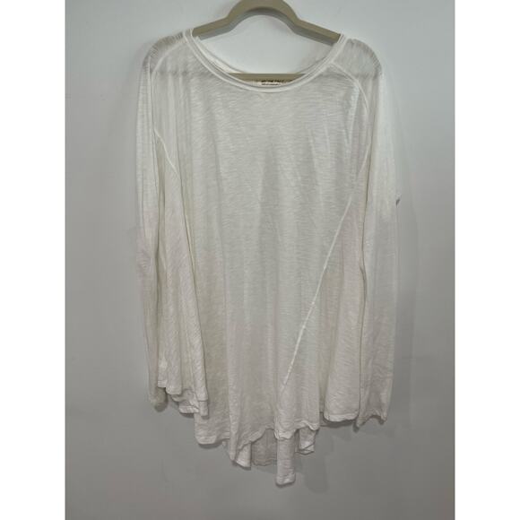 We The Free Free People Aria Trapeze Long Sleeve Top Optic White Size L - Picture 2 of 4